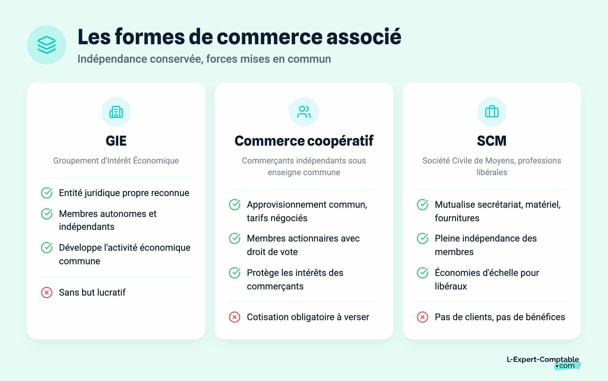 Les formes de commerce associé